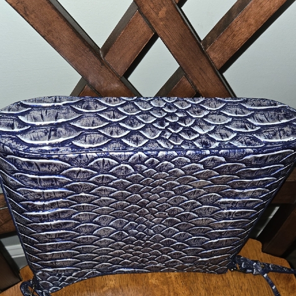 Brahmin Navy Embossed Shoulder Bag - Picture 4 of 10
